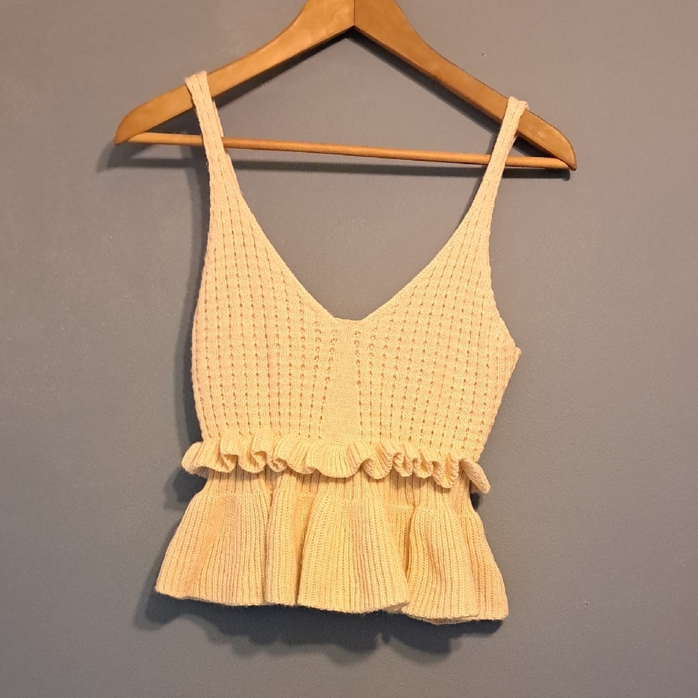 Knitted Peplum Camisole